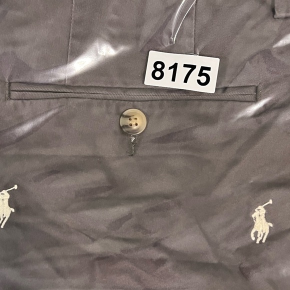 Polo Ralph Lauren 35W All Over Polo Print Gray Flat Front Shorts - Picture 4 of 9